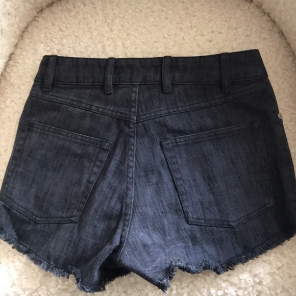 Sandro high rise black denim shorts - Picture 2 of 6